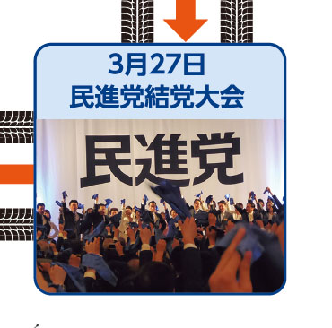 3月27日 民進党結党大会