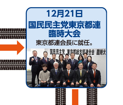 12月21日 国民民主党東京都連臨時大会 東京都連会長に就任。